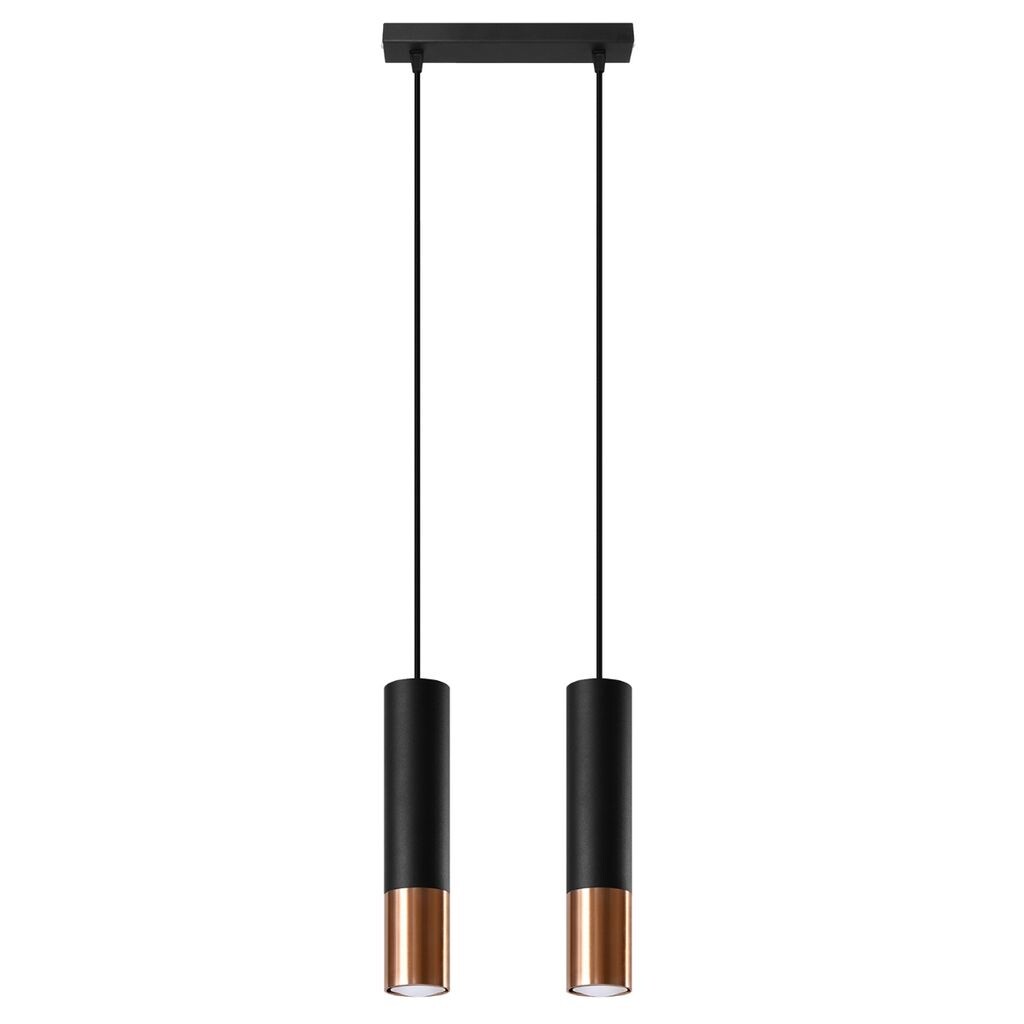 

Подвесной светильник LOOPEZ 2 черный/медь 2хGU10 40Вт сталь 90х6х30см Sollux Lighting
