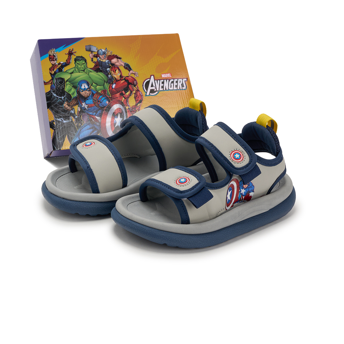 

Сандалии серии Marvel с низким верхом, амортизирующие, устойчивые к истиранию, дышащие, противоскользящие, детские Disney, синий