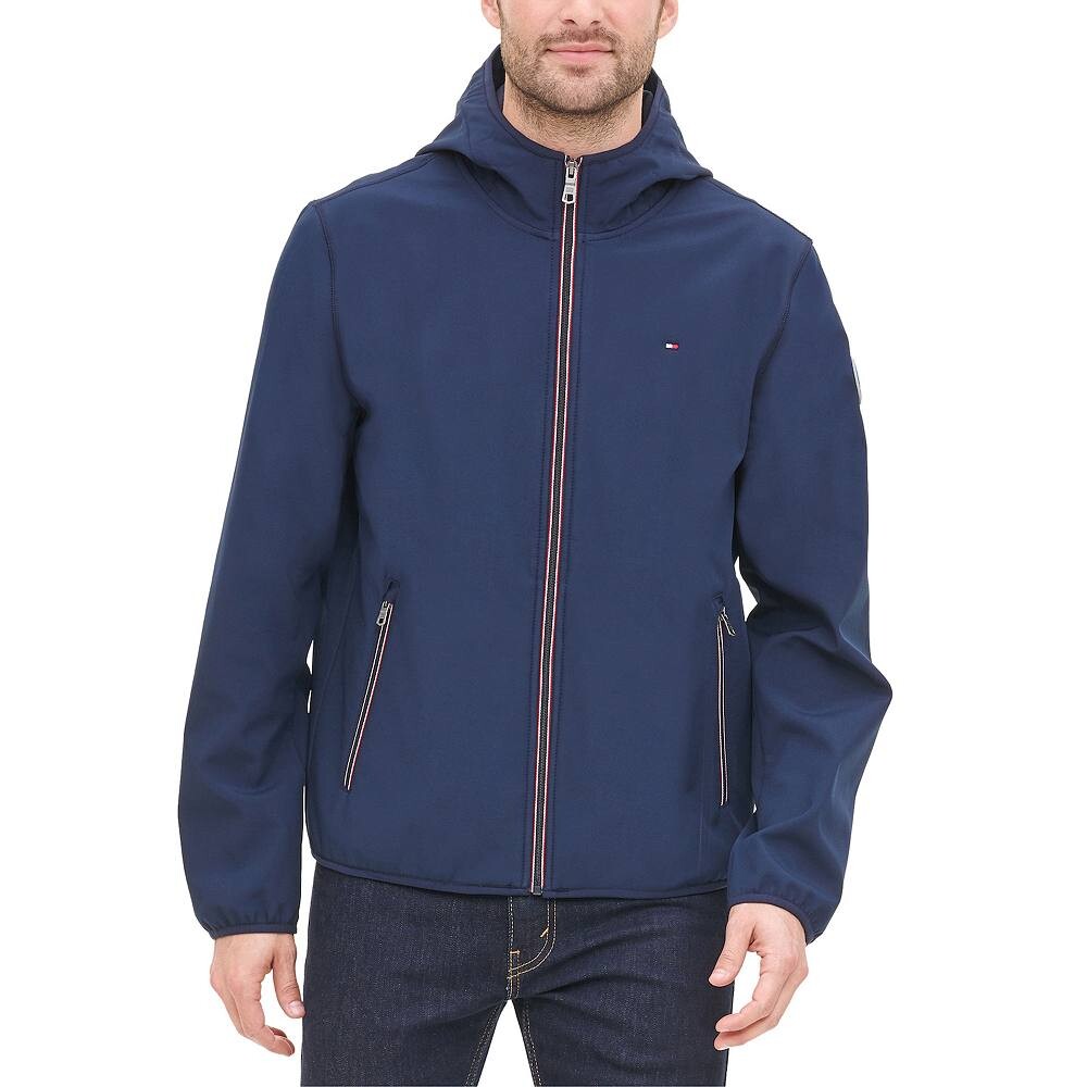 

Мужская куртка Tommy Hilfiger Softshell с капюшоном, цвет Midnight