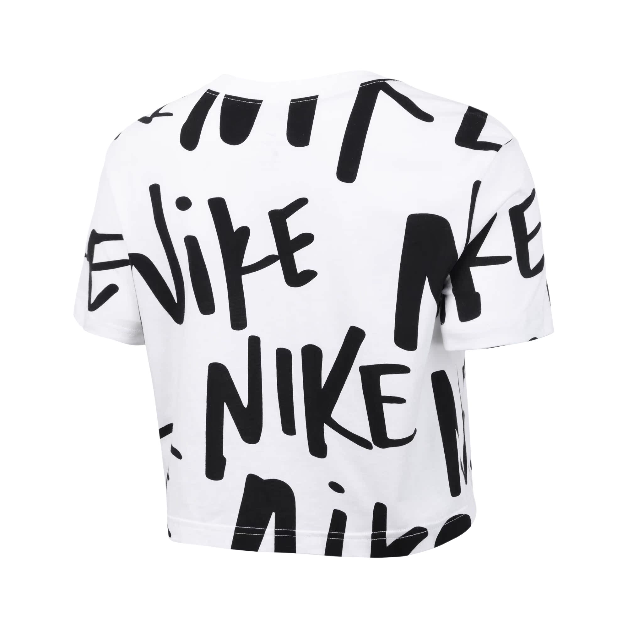 Nike Футболка Regular Sportswear женская белая/черная — фото 3