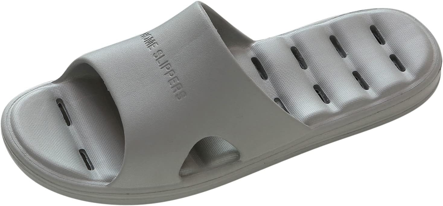 

Мужские тапочки на все сезоны, плоские, нескользящие, легкие, для дома и ванной, водонепроницаемые, мокасины с принтом Generic, серый
