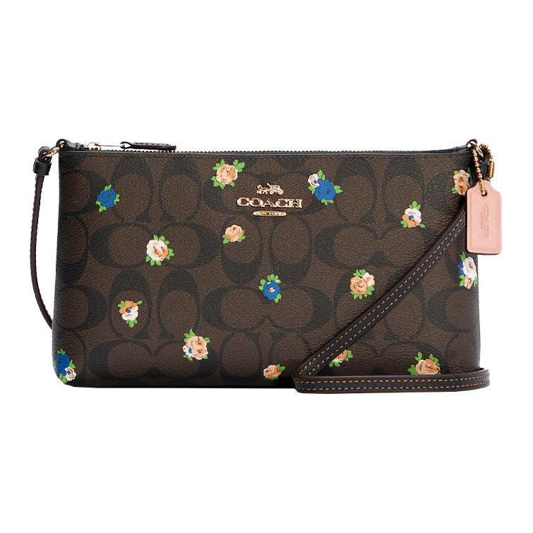 

COACH Кроссбоди из кожи и холста с застежкой-молнией