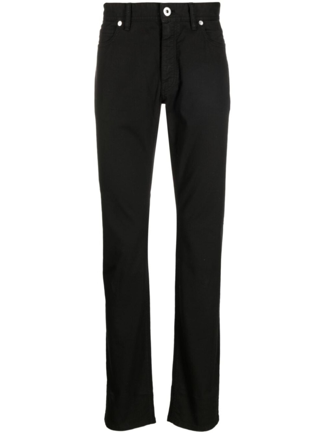

Brioni прямые брюки с нашивкой-логотипом, черный