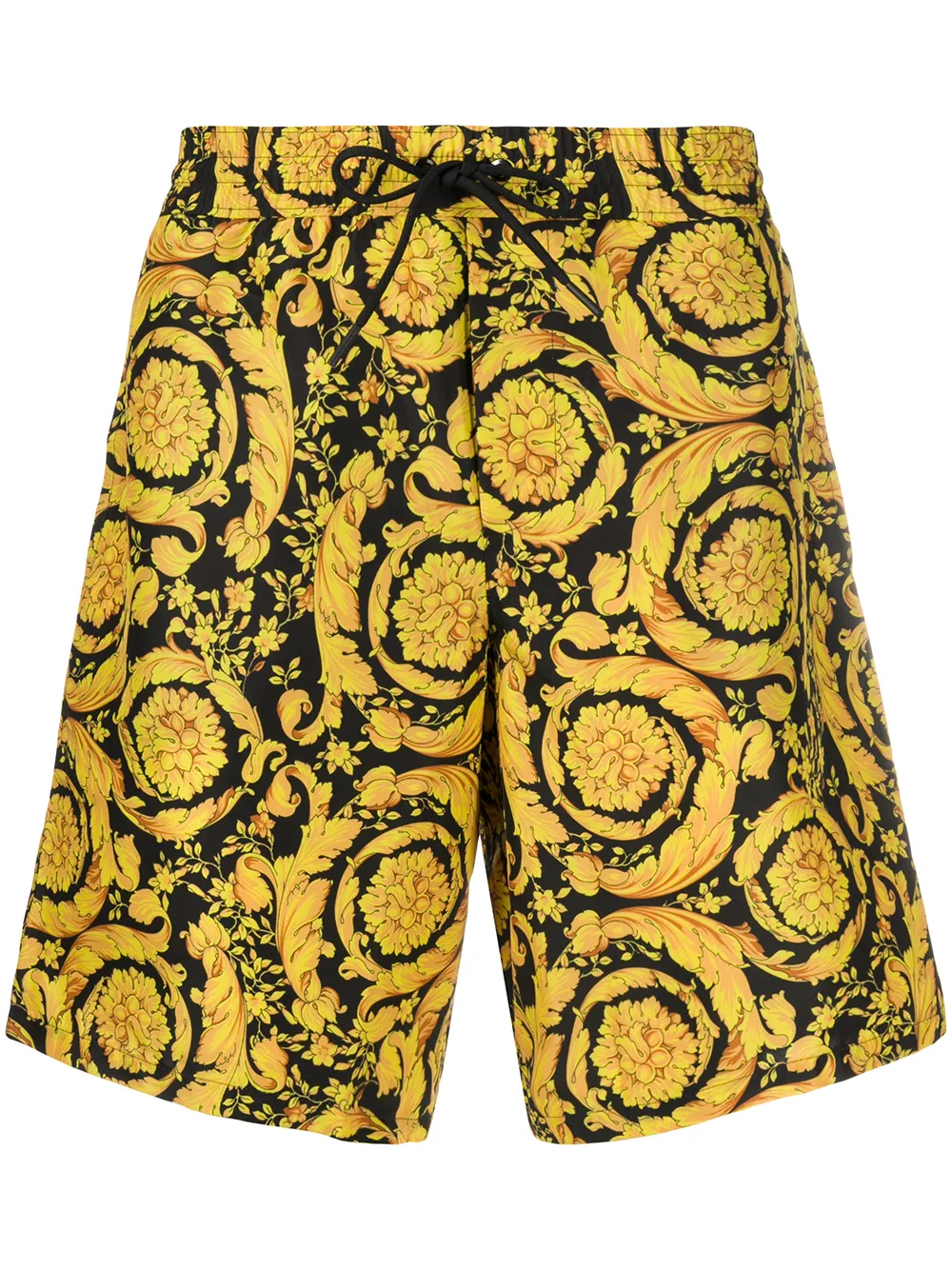 

Шорты с принтом Barocco VERSACE, черный