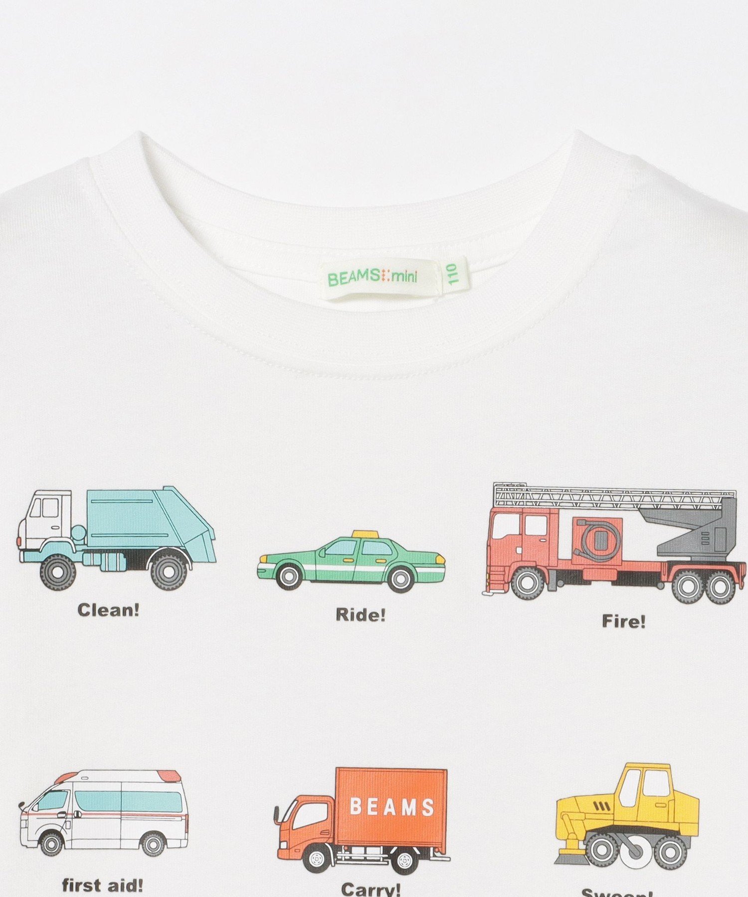 Детская футболка Working Car 2026SS (90-130 см) Beams Mini, OFF_WHITE — фото 3
