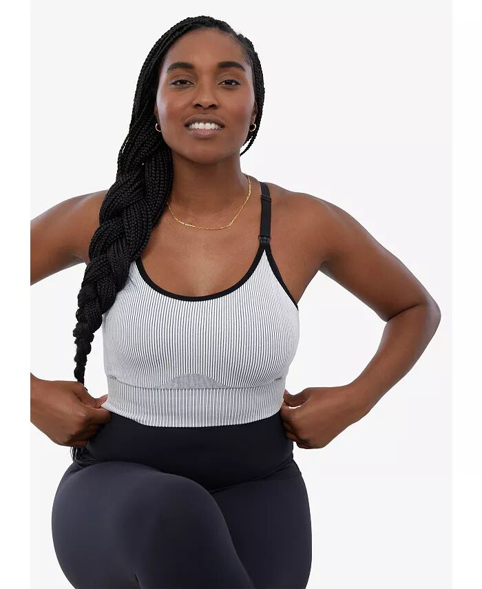 

Бесшовный спортивный бюстгальтер для кормления и беременных Ingrid + Isabel, черный