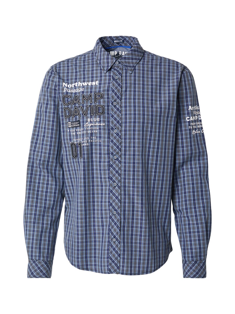 

Рубашка на пуговицах классического кроя CAMP DAVID, Blue/Dusty blue