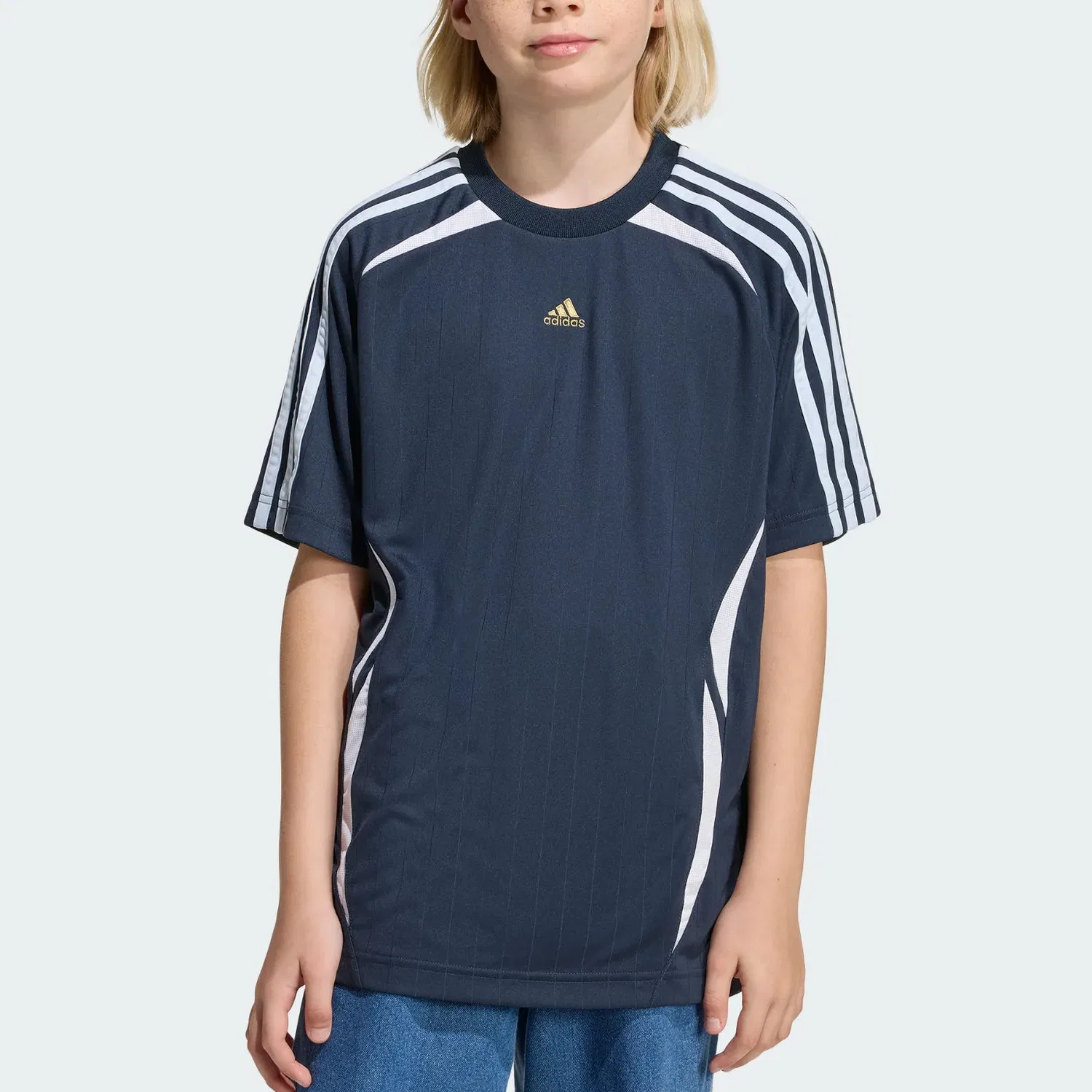 Футболка детская Adidas Aurora Ink Blue/White — фото 3