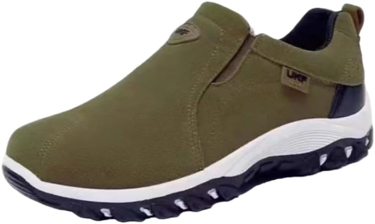 

Мужские повседневные кроссовки больших размеров для активного отдыха и спорта, с закругленным носком, низкие Hoalox, зеленый