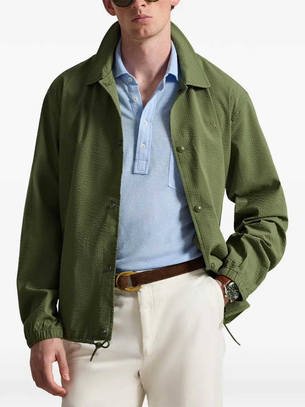 Фактурная куртка Polo Ralph Lauren, зеленый — фото 3