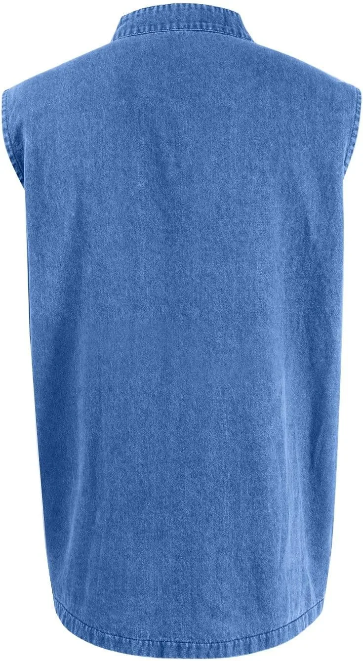 Мужская футболка-поло Big and Tall летняя безрукавная Casual Distressed Muscle Relaxed Fit — фото 3