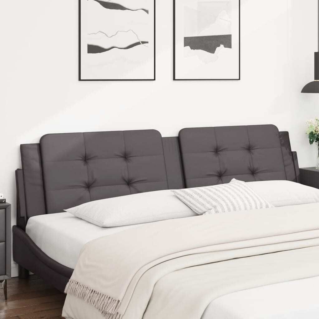 

Подушка на изголовье серая 200 см экокожа DKD HOME DECOR, серый