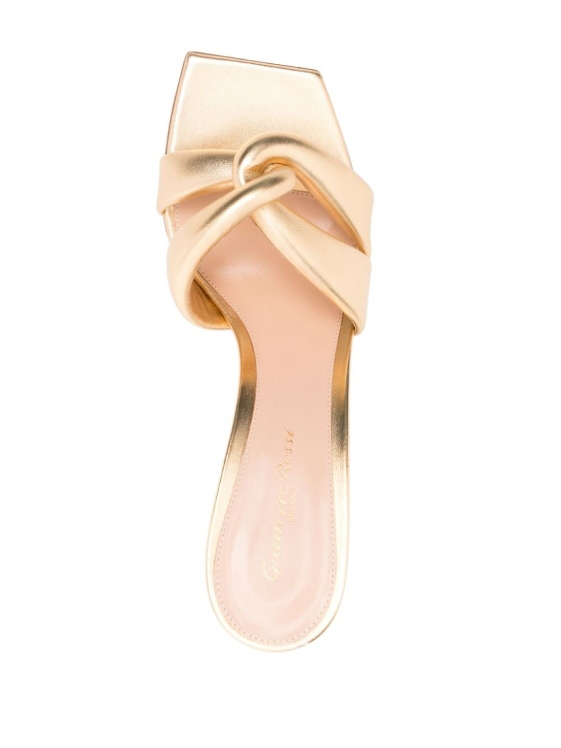 Gianvito Rossi 85-мм мюли Amour, золотистый — фото 4