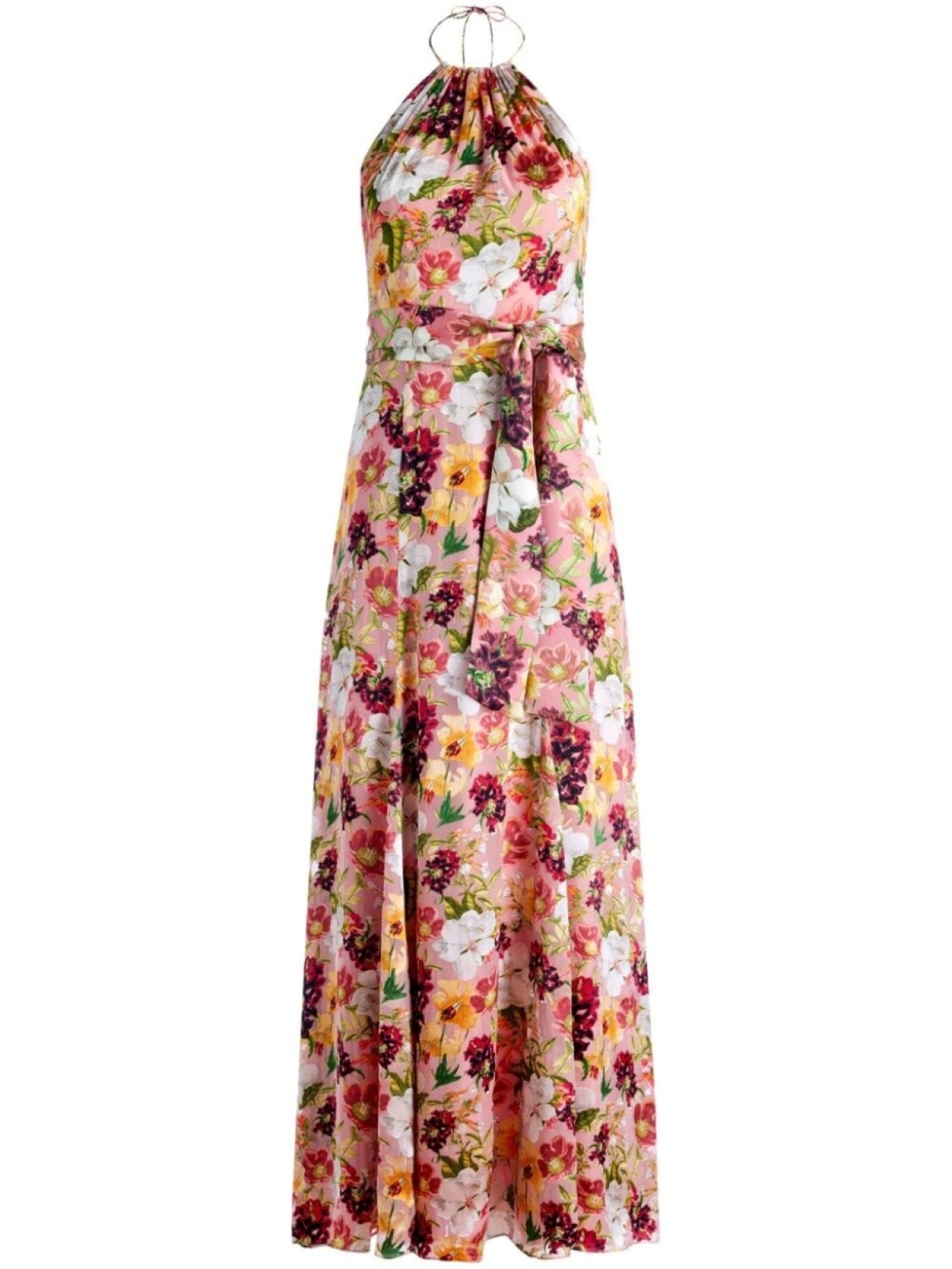 

Платье Dita с вырезом халтер и цветочным принтом alice + olivia, розовый