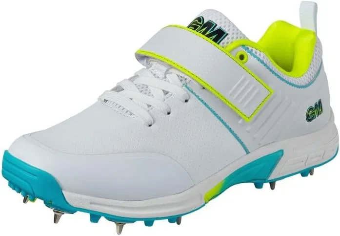 Кроссовки для крикета Gunn & Moore Unisex Aion + (Plus), White Fluro Yellow Blue
