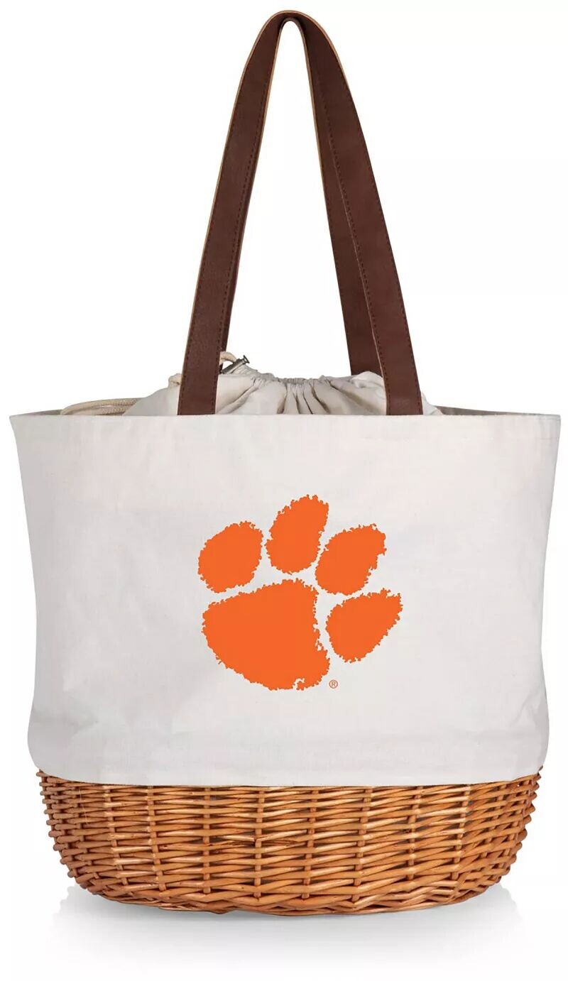 

Сумка-корзина Clemson Tigers из парусины и ивы Picnic Time Time