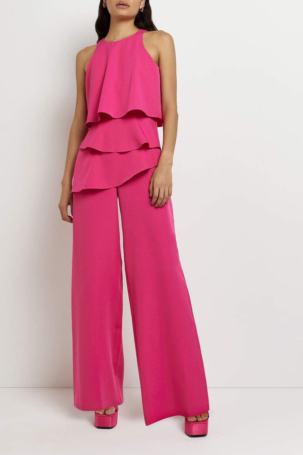 

Розовый комбинезон с накладками River Island, розовый