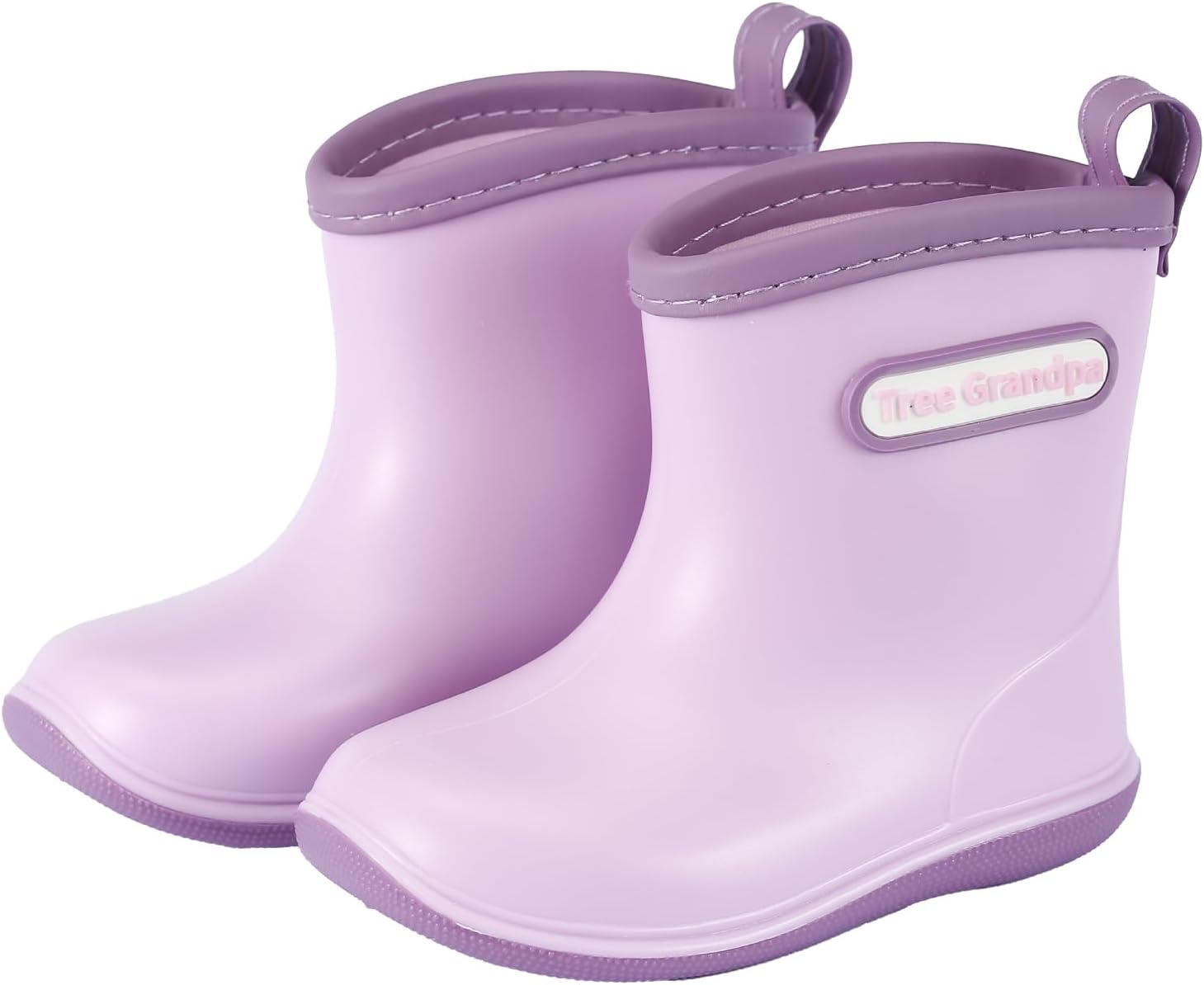 

Детские резиновые сапожки для малышей для мальчиков и девочек, легкие, водонепроницаемые, удобные для надевания NQTOER, Light Purple