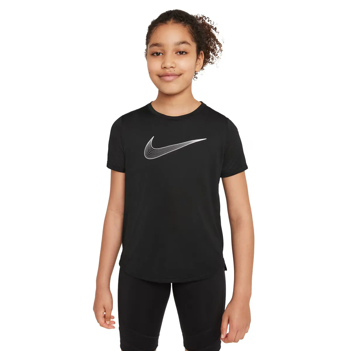 

Футболка Nike для девочек Dri-Fit One, чёрный