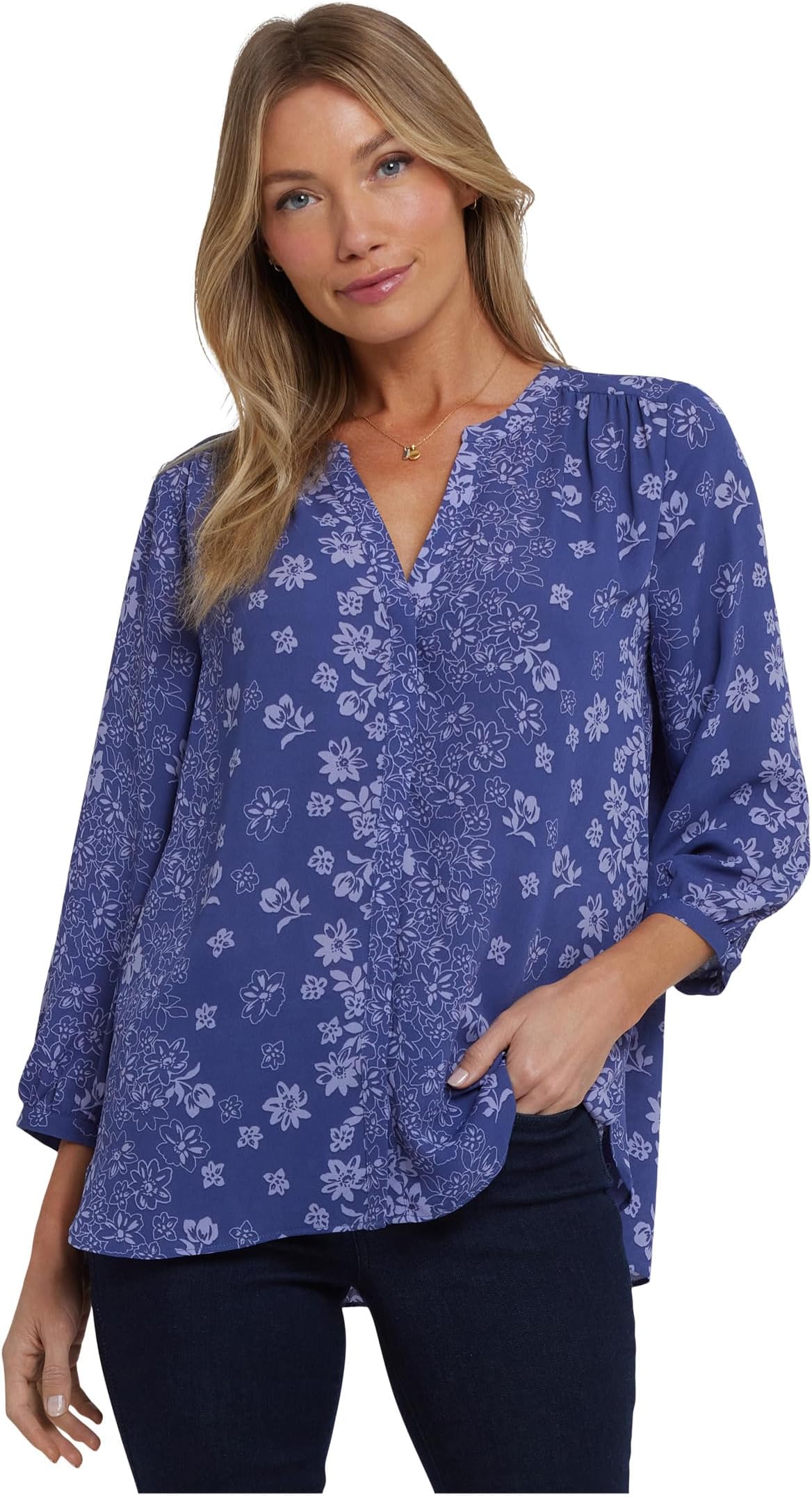 

Блуза NYDJ Pintuck Blouse, цвет Bonnelles