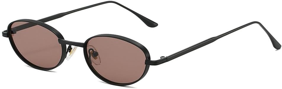 

Солнцезащитные очки UV400 с защитой от УФ-излучения — маленькая оправа, овальная металлическая, для женщин и мужчин, для бега и занятий спортом на открытом воздухе UYPTK, Tea