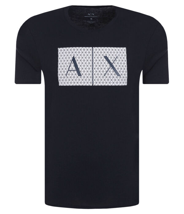 

Футболка мужская Armani Exchange облегающего кроя с фирменным принтом, синий