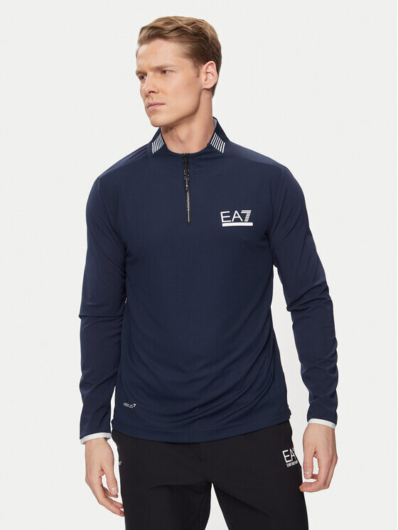 

Классический крой с длинными рукавами Ea7 Emporio Armani, синий