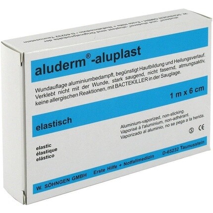 

Эластичная раневая повязка Aluderm Aluplast, секции 1 х 6 см - 10 см ‎Aluderm