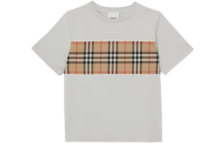 

Футболка детская Burberry, серый / коричневый