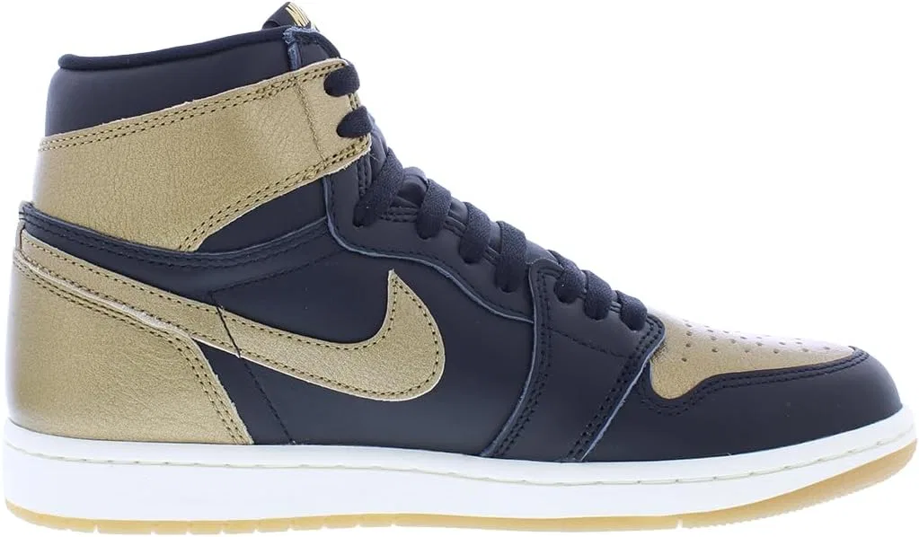 NIKE Кроссовки Air Jordan 1 Retro High OG Yellow Ochre (DZ5485-071, Black/Sail/Metallic Gold) — фото 3