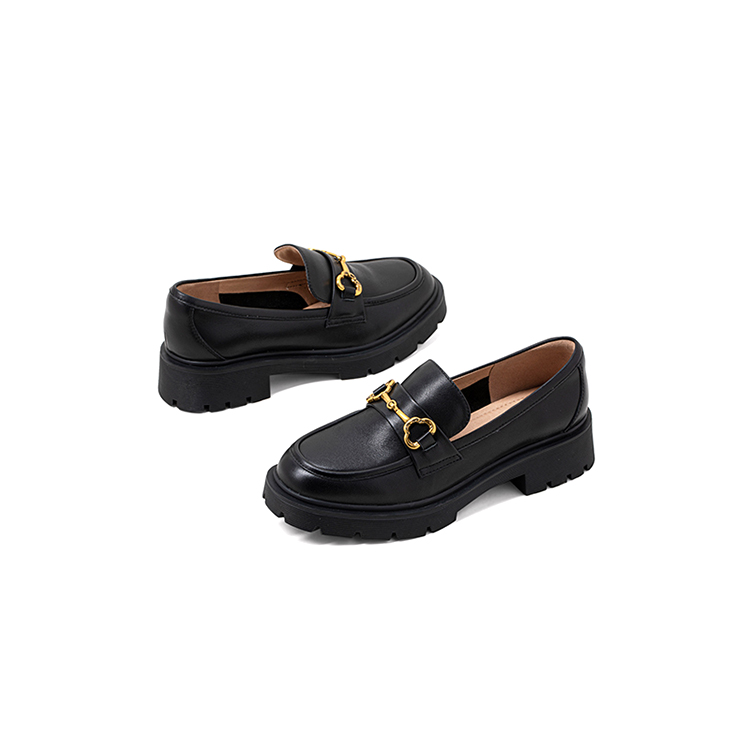 COMELY Женские лоферы на каблуке 3,5 см черные из черной телячьей кожи, цвет Black Cow Leather — фото 4