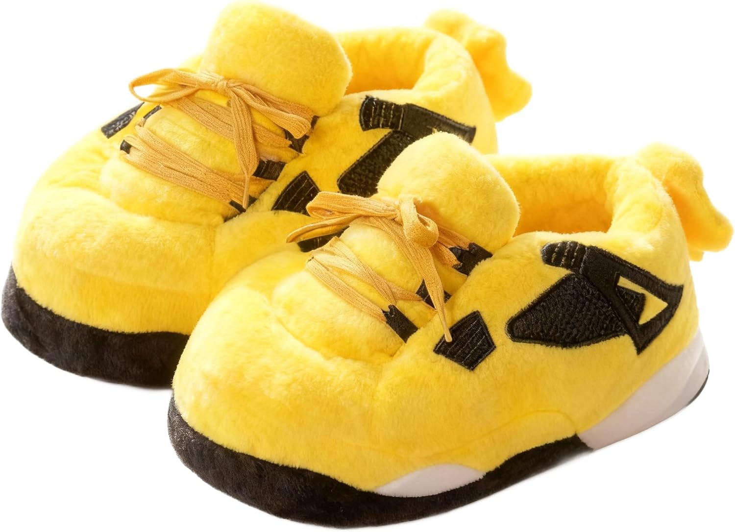 

Унисекс уютные модные большие домашние тапочки-кроссовки с нескользящей подошвой - универсальный размер Mululian, желтый