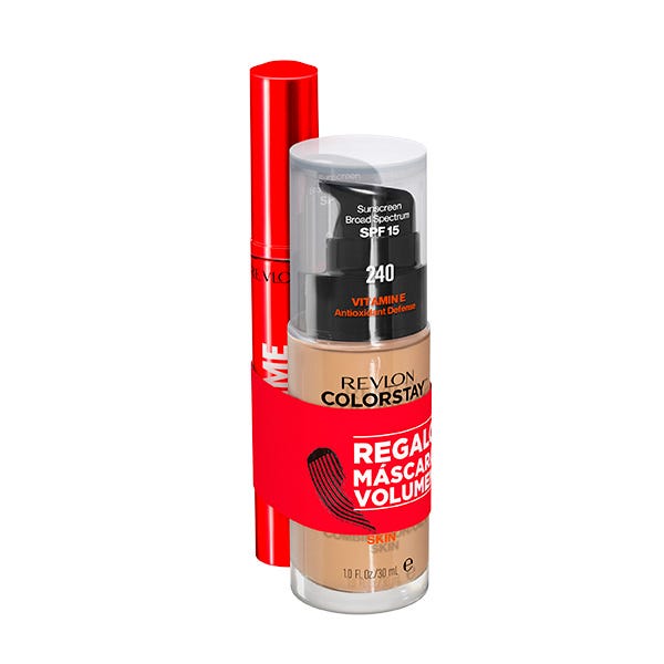

Тональная основа и тушь REVLON Dúo Colorstay Oily Y Full Time, 240 Medium Beige