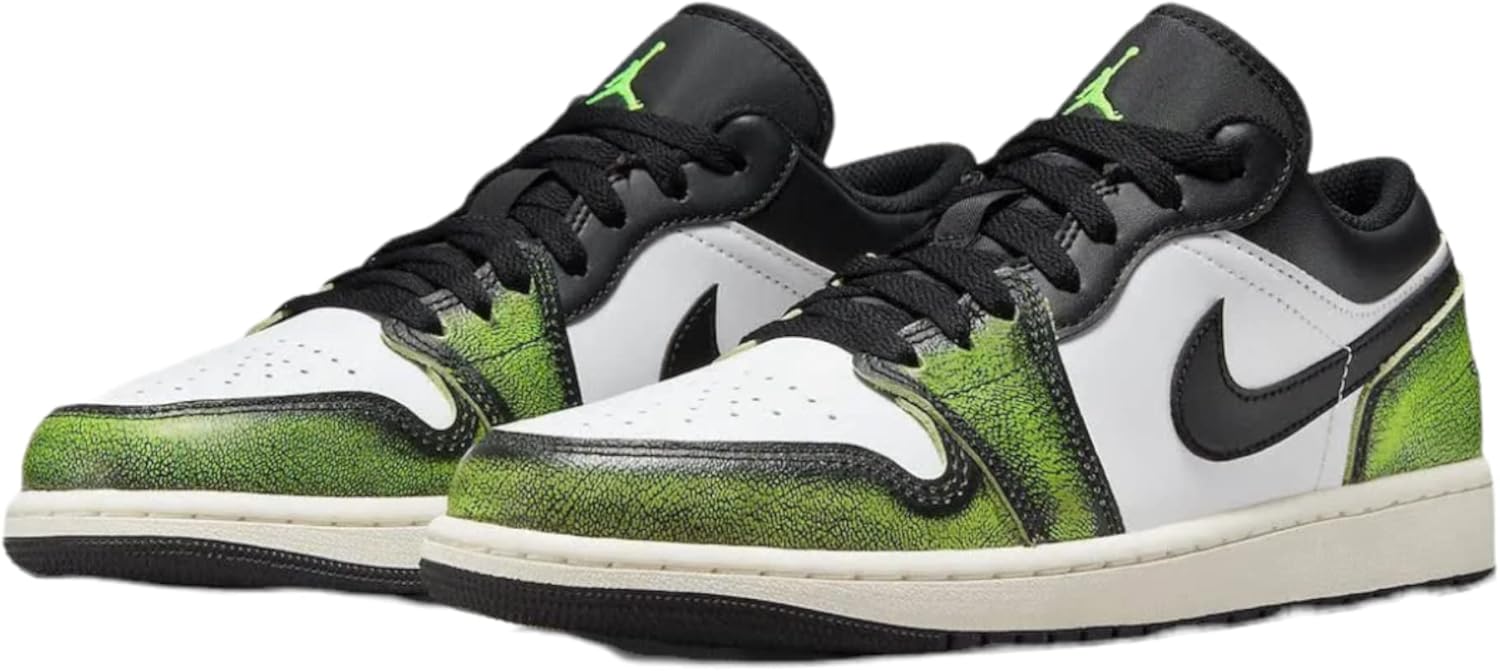 Кроссовки Jordan Mens Basketball Nike, белый/черный/зеленый — фото 3