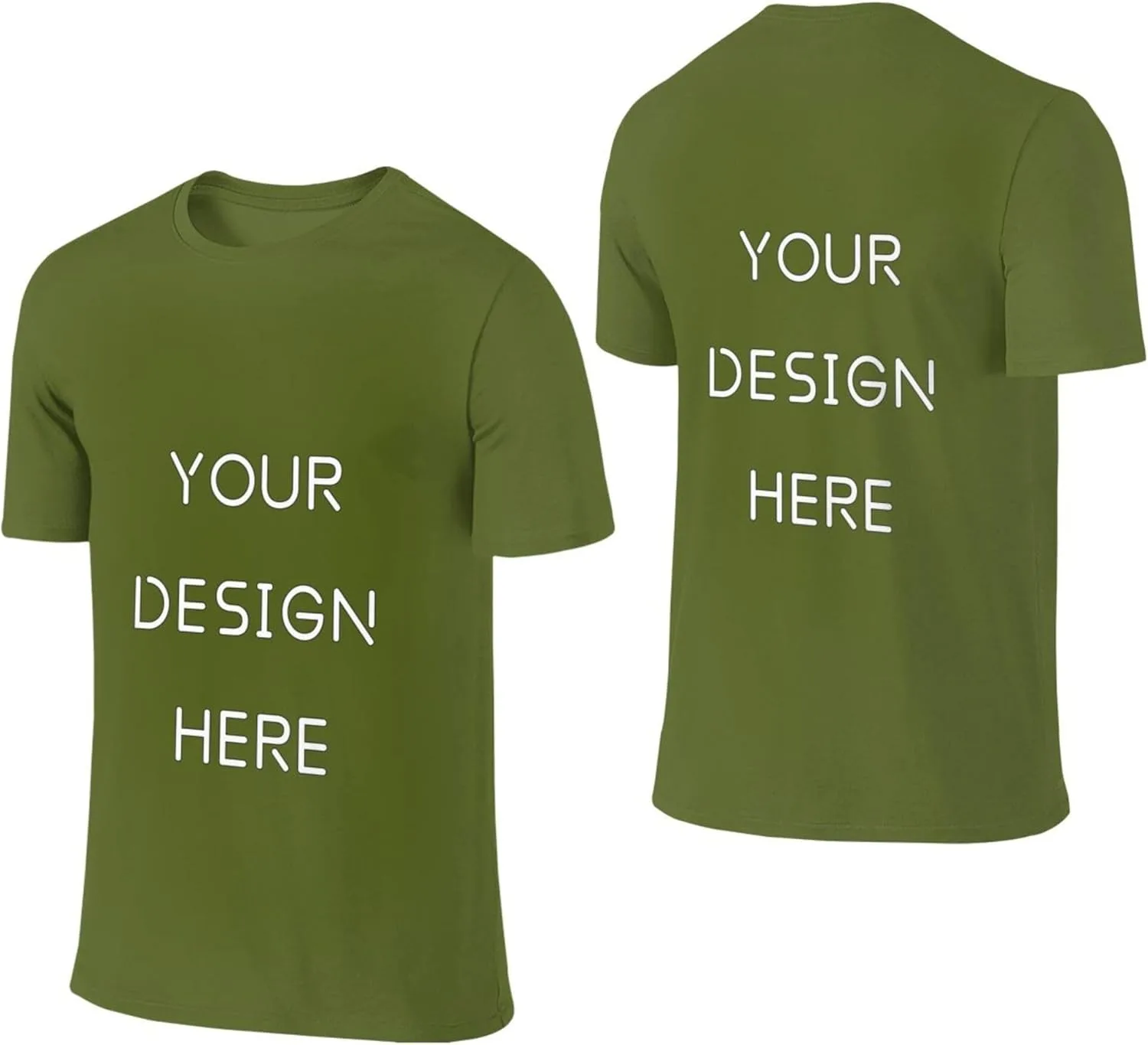 

Футболка Custom с логотипом и текстом спереди и сзади, Cotton, Crew Neck