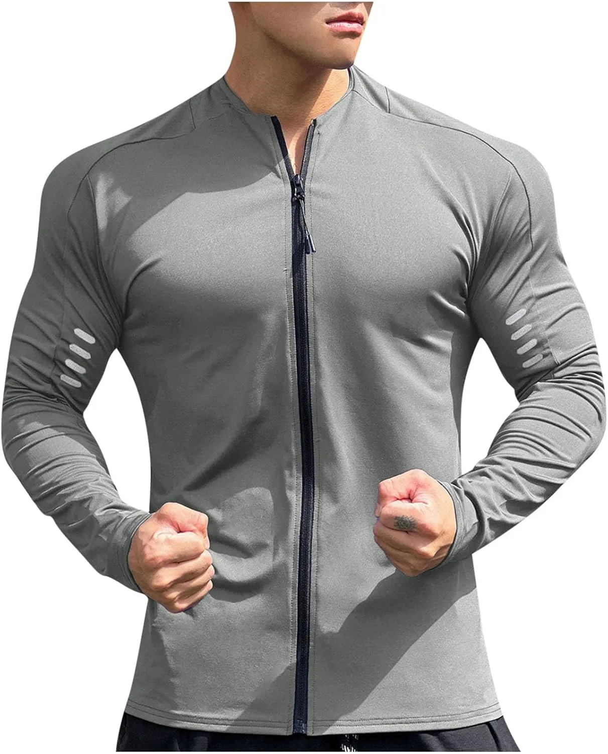 

Мужская баскетбольная футболка с длинными рукавами реглан и молнией