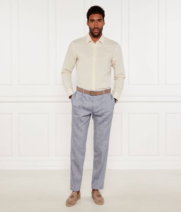Льняная рубашка c-hal-kent-c3-223 Casual fit Boss, желтый — фото 2