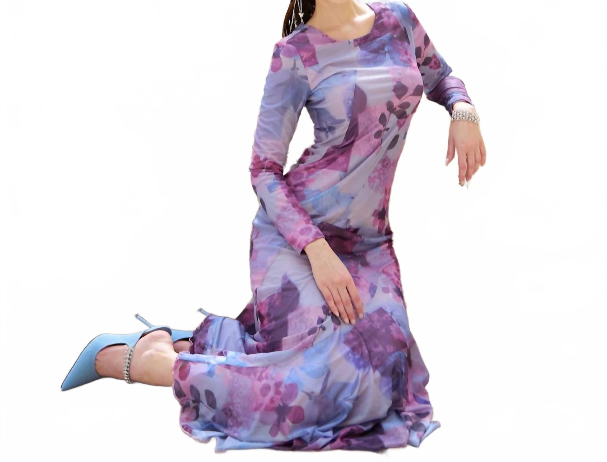 

Платье миди с длинным рукавом Leah в разноцветном исполнении Esteem Couture, мультиколор