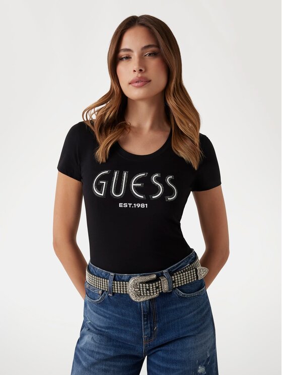 

Футболка классического кроя 176489 Guess, черный