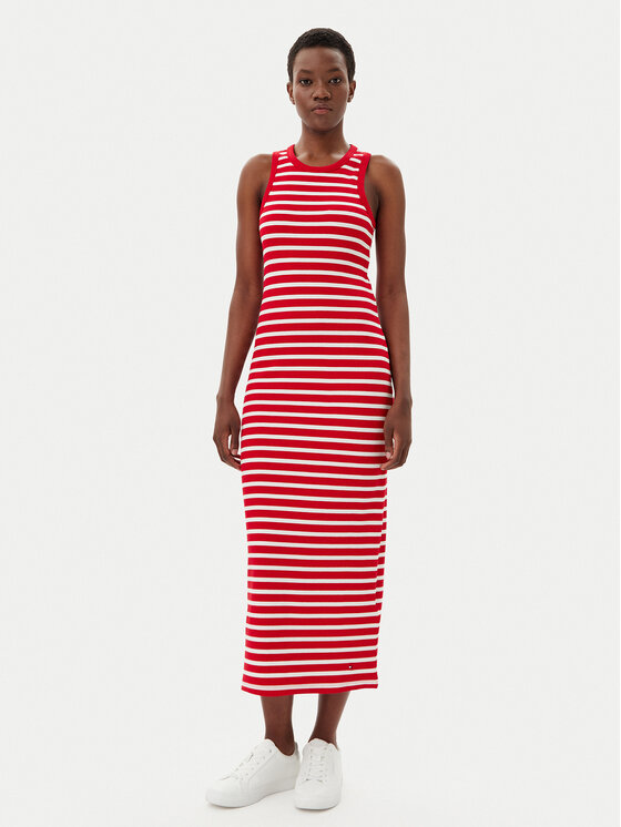

Летнее платье облегающего кроя WW0WW38838 Tommy Hilfiger, красный