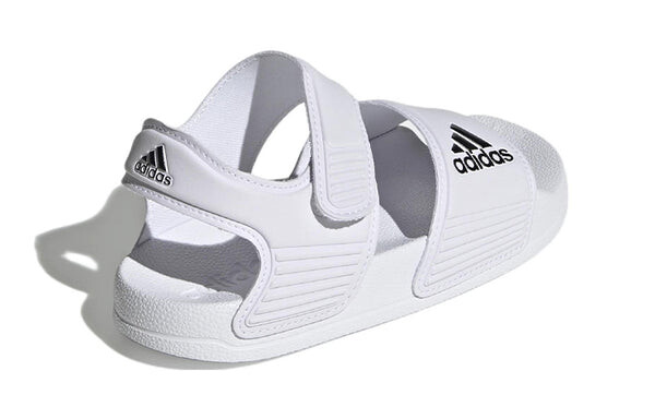 Сандалии adilette sandal 'white black' Adidas, белый — фото 4