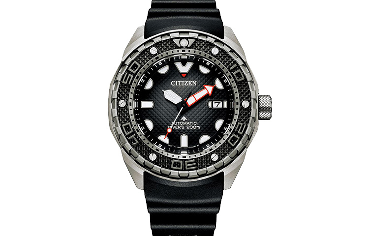 

CITIZEN Часы Automatic Mechanical Movement PU Rubber Strap Japanese / Korean Watch 46mm Unisex Black Dial