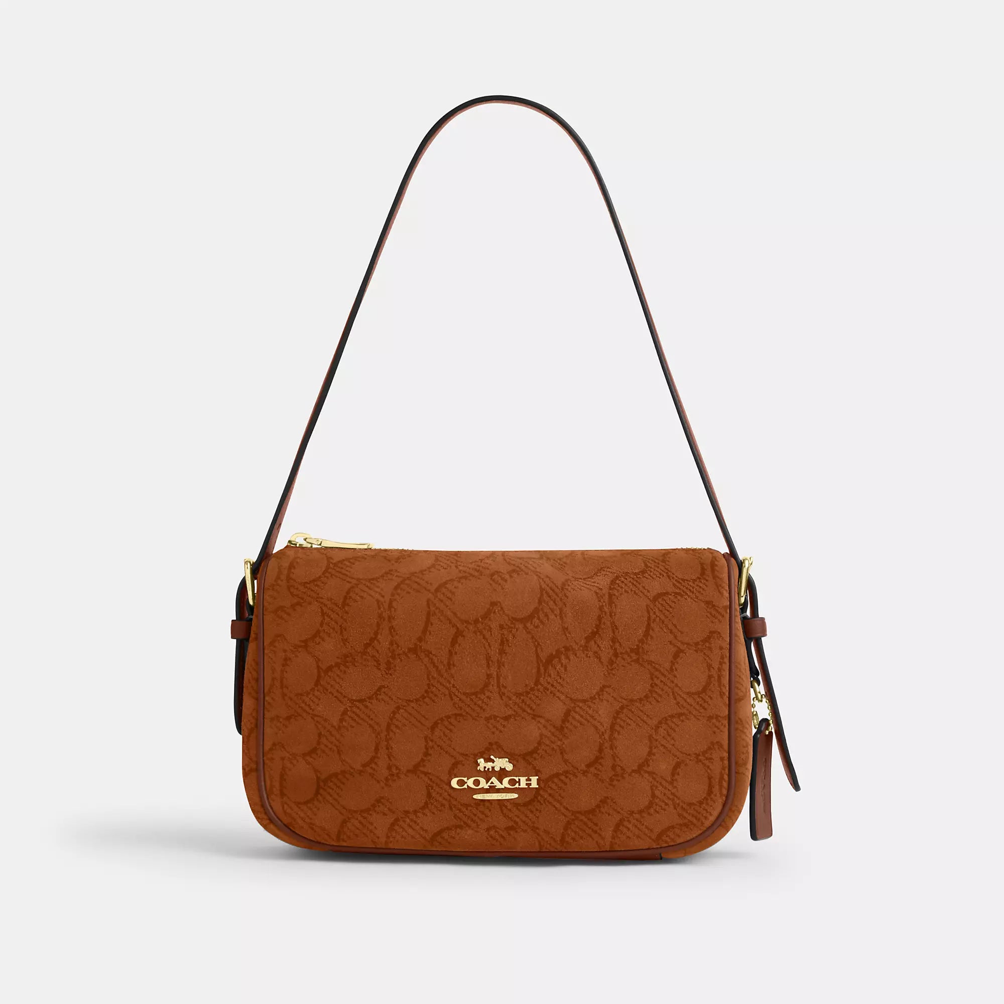 

Coach Outlet Кайли Сумка Через Плечо из Фирменного Замши, Caramel