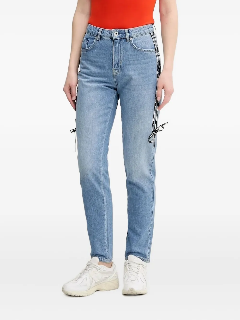 

Джинсы с нашивкой-логотипом Karl Lagerfeld Jeans, синий