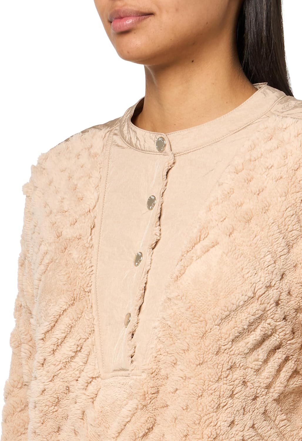Женская куртка Tommy Hilfiger из искусственной шерсти на молнии длиной 1/4, Light Fawn — фото 3