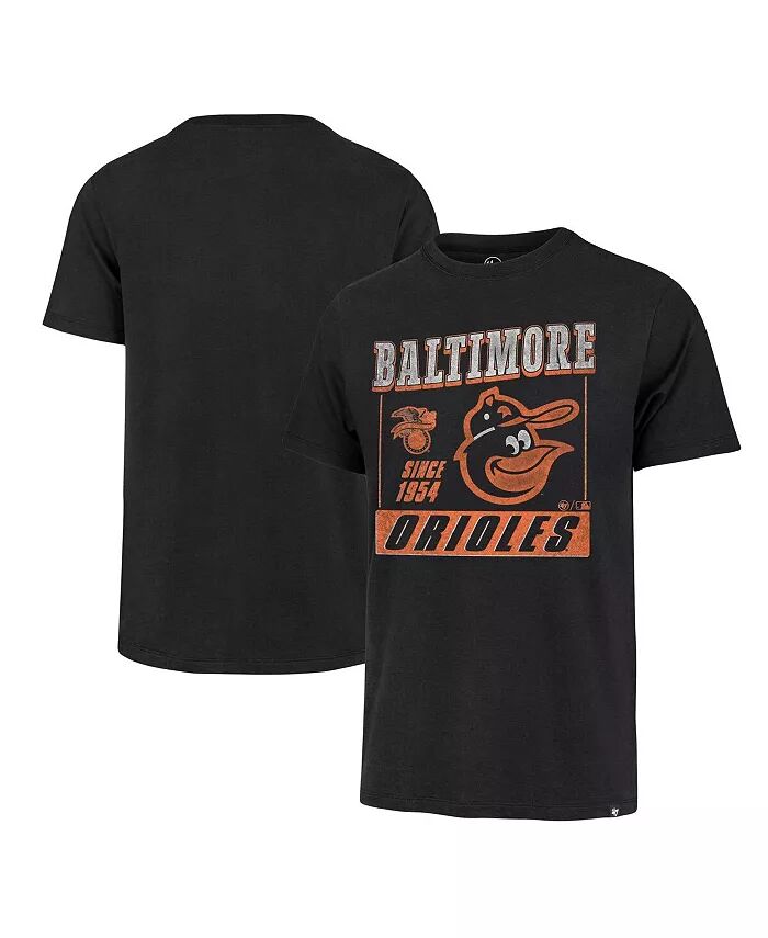 

Мужская черная потертая футболка Baltimore Orioles Outlast Franklin '47 Brand