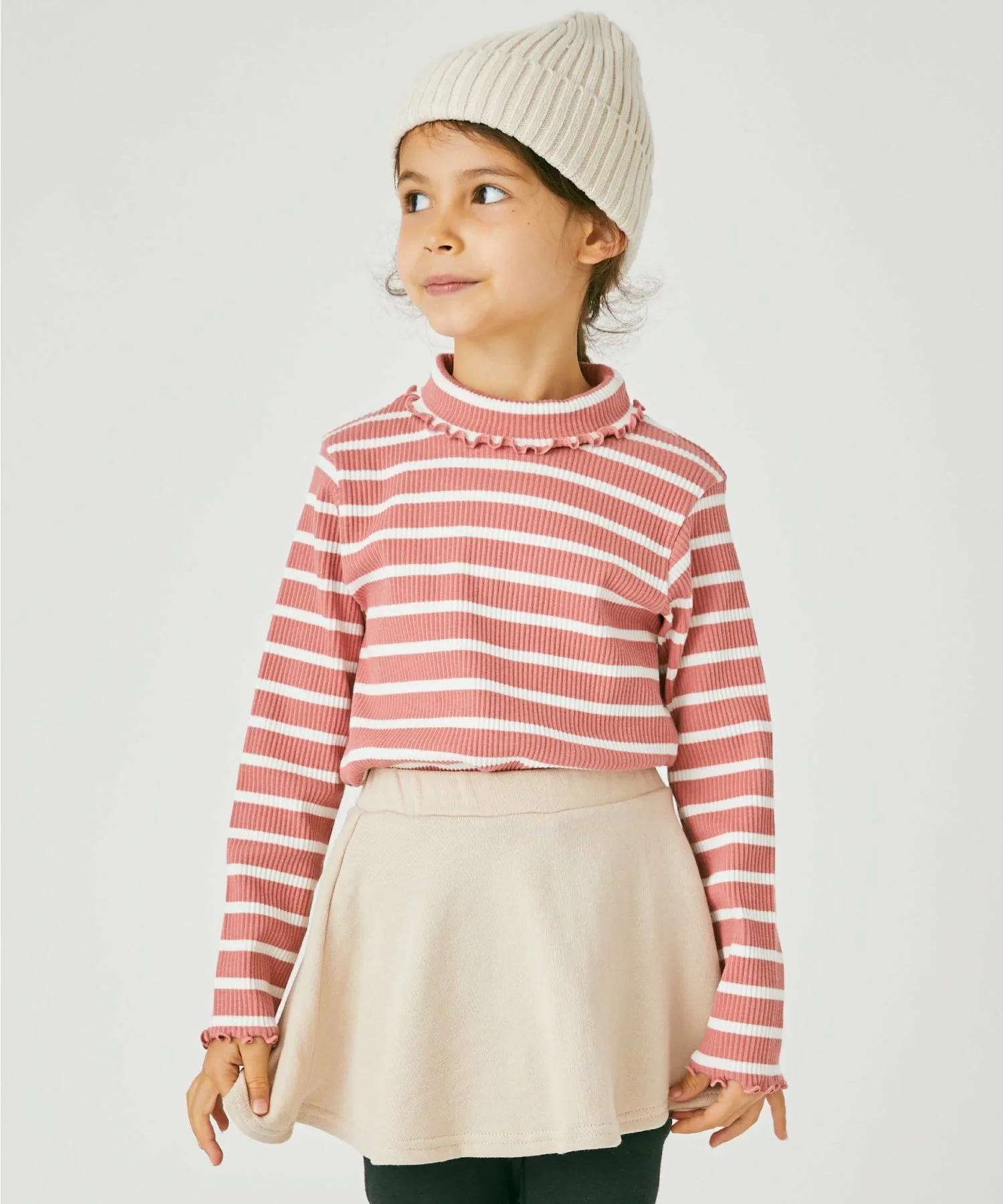 Водолазка в рубчик Ever Closet, Apricot Border