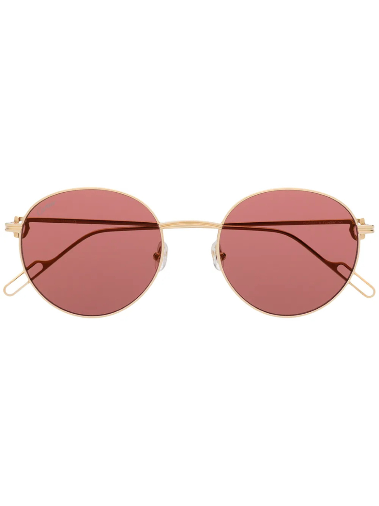 

Солнцезащитные очки в круглой оправе Cartier Eyewear, золотой