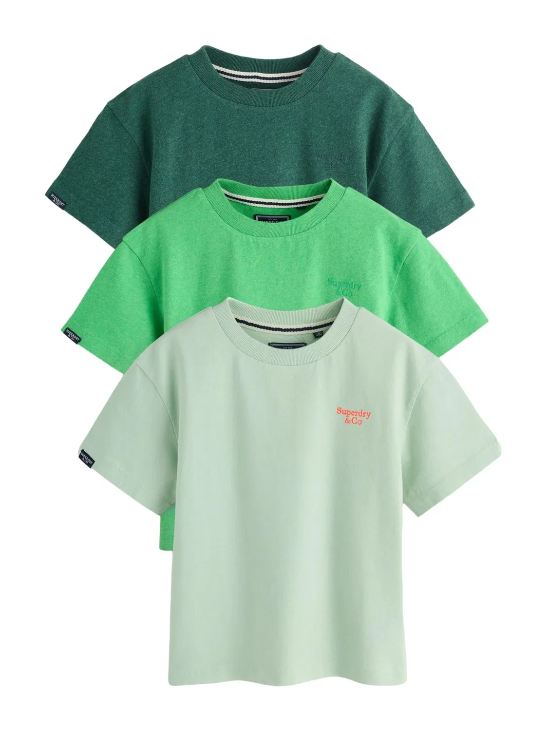 Футболка Superdry & Co, Green/Pastel Green/Dark Green