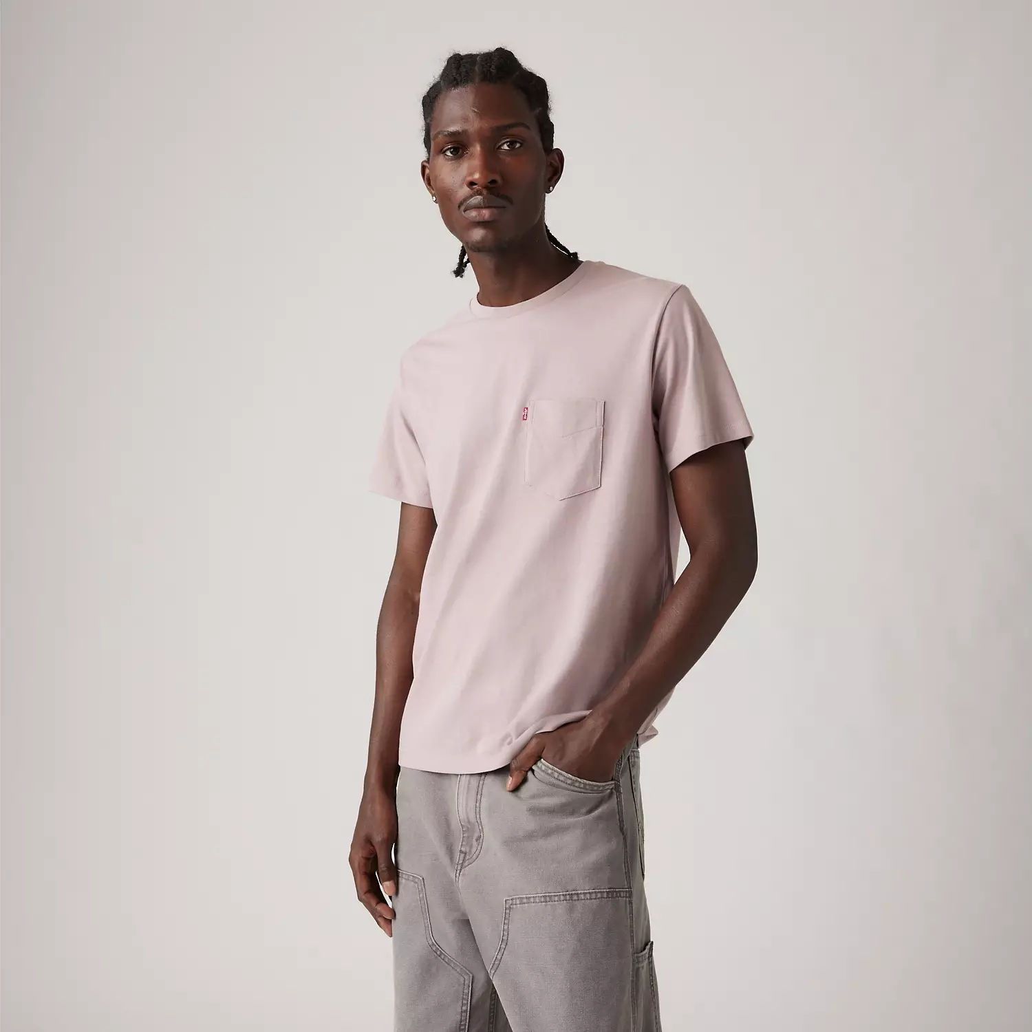 

Футболка с классическим карманом Levi's, цвет Purple Dove - Purple